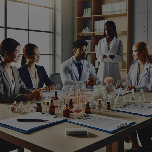 Quels contrats établir pour une collaboration entre une entreprise de cosmétiques et un laboratoire pour le développement de nouveaux produits?